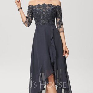 JJs House Chiffon Lace Dress Sequins New